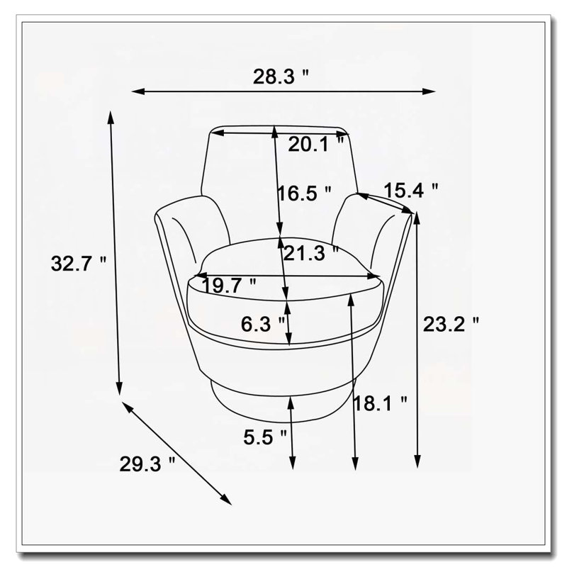 Swivel Barrel Chair with Gold Stainless Steel Base, Black