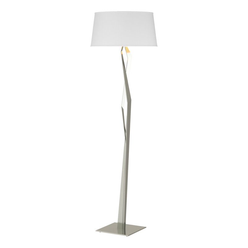 Facet 66" Novelty Floor Lamp, Sterling, Natural Anna