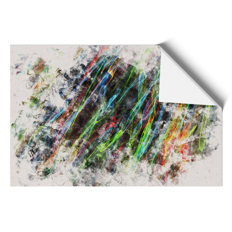 Rainbow Smoke Vol (5) Watercolour - Unframed Graphic Art, 59cm H x 84cm W x 0.1cm D