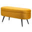 Banc en velours jaune moutarde Lawanda