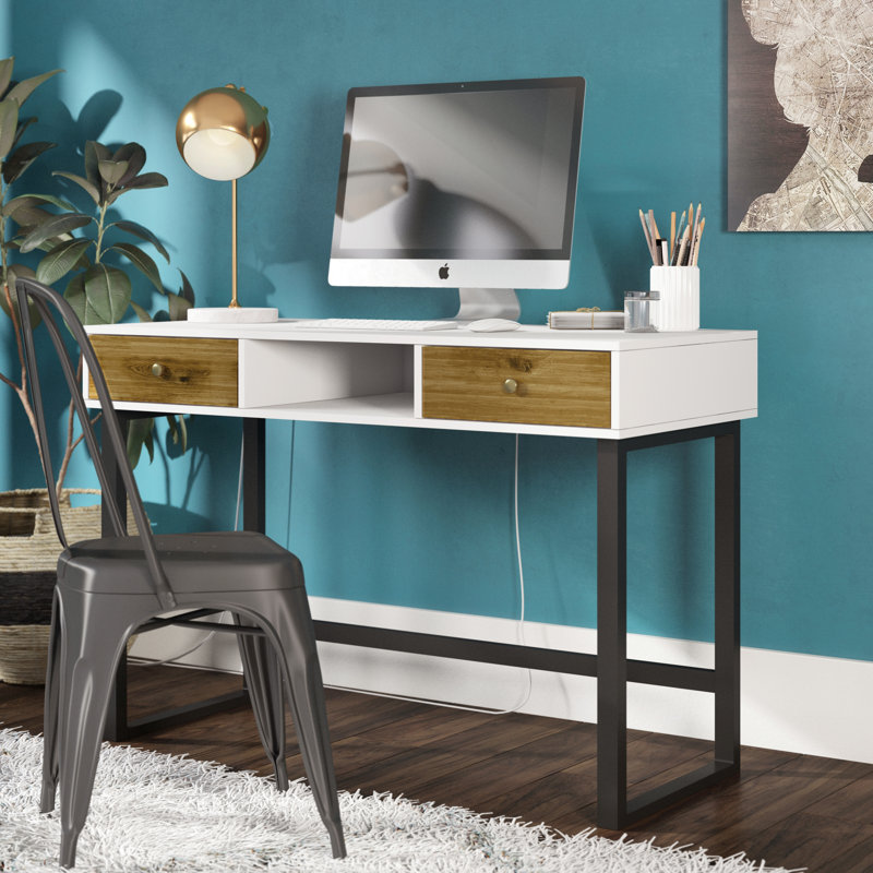 Bureau 2 tiroirs modern Demps