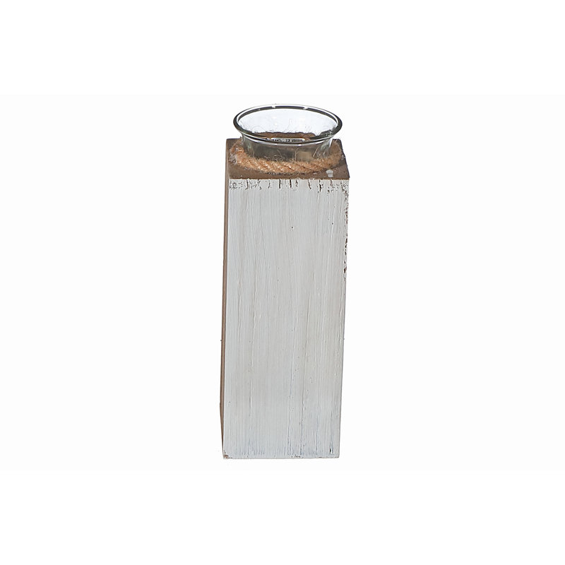 Photophore en bois 8 po