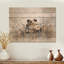 Minimal Frog par l'étang II - impression moderne en bois gris sur bois de pin naturel-1369623596