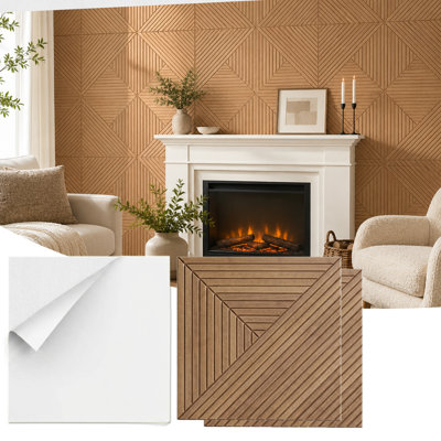 Panneaux muraux Acoustique, 6 panneaux d'art 23,62 po x 23,62 po, panneaux muraux décoratifs, panneaux muraux antibruit avec auto-adhésif, art mural insonorisant pour studio de bureau personnel