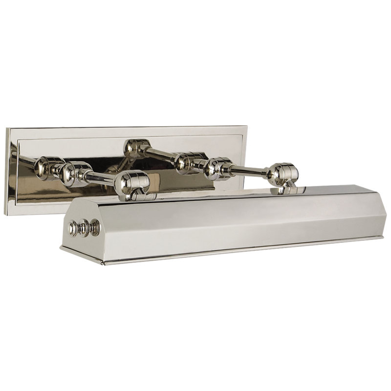 Chapman & Myers Dorchester Picture Light, Polished Nickel, 4.5" H x 18" W x 9.5" D