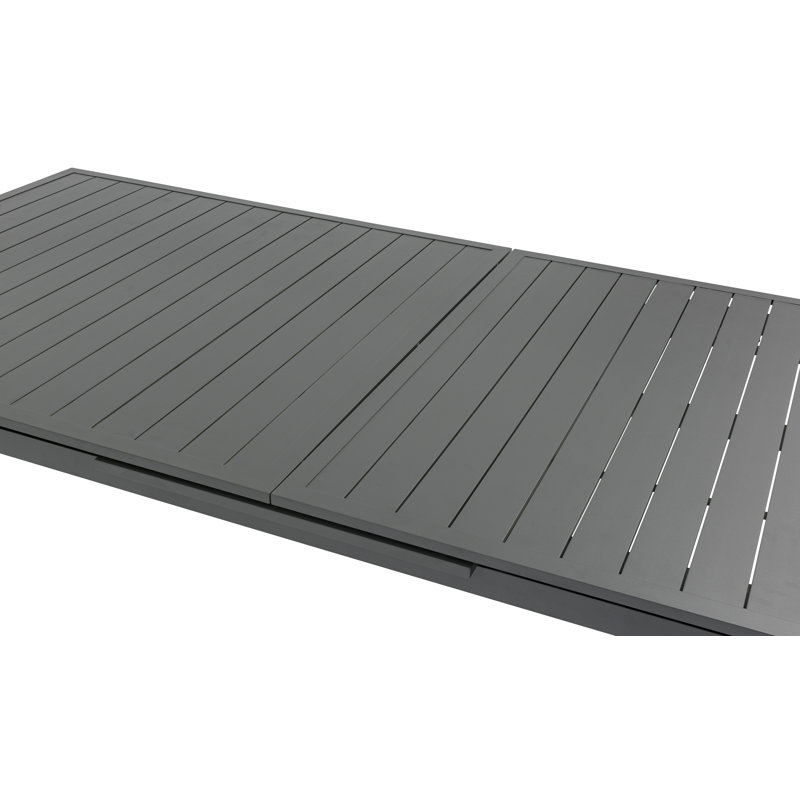 Table de salle à manger extensible Salzer, Gris foncé