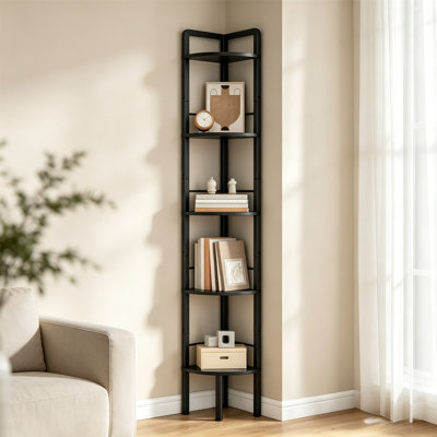 Corner Shelf Unit with Metal Frame