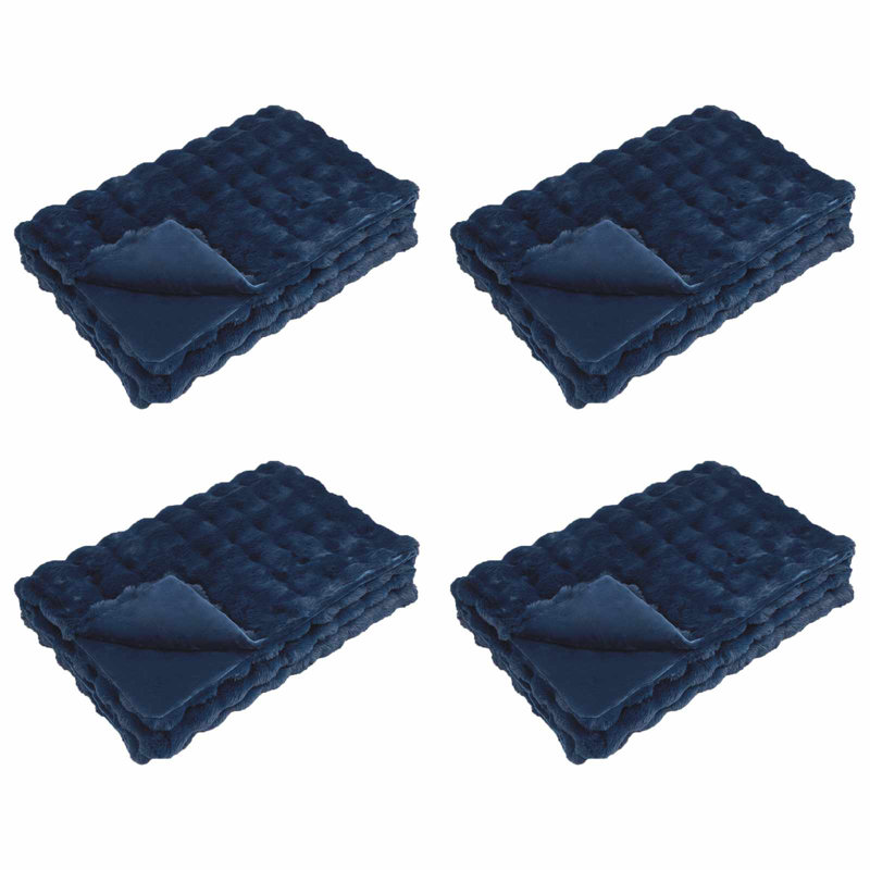 6-36 Throw Blanket, Marine Blue, 130cm x 150cm