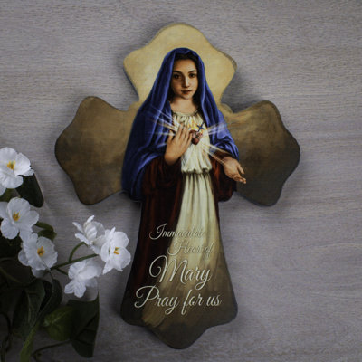 Immaculate Heart of Mary Wooden Cross