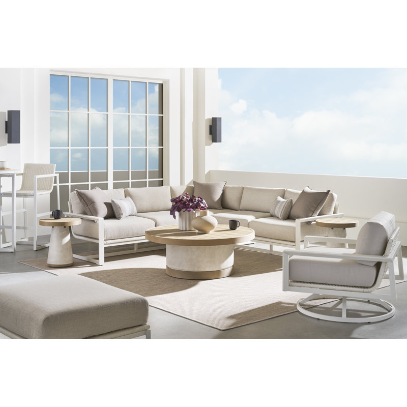 Breeze Outdoor Swivel Chair, Toodaloo Natural