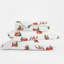 Holiday  Sheet Set, Vintage Santa Christmas Pattern, Queen Size Bedding-116946117-116478673