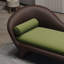 Modern minimalist curved design chaise lounge