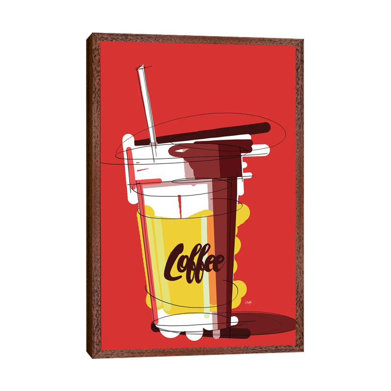 Peach Coffee Hour by Ohab TBJ - Gallery-Wrapped Canvas Giclée on Canvas, 152.5 cm H x 101.5 cm W, Classic Wood Floater Frame