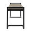 Banc en bois avec supports en fer - Finition grise, noir 139,6 cm x 40,9 cm x 50 cm, assemblage requis. Cadre pour placard. Finition en bois, fer.
