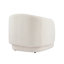 Chaise d'appoint moderne crème avec boucle incurvée, parfaite pour la maison