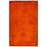 Overdyed One-of-a-Kind 4' 7" X 7' 2" Hand Knotted Area Rug