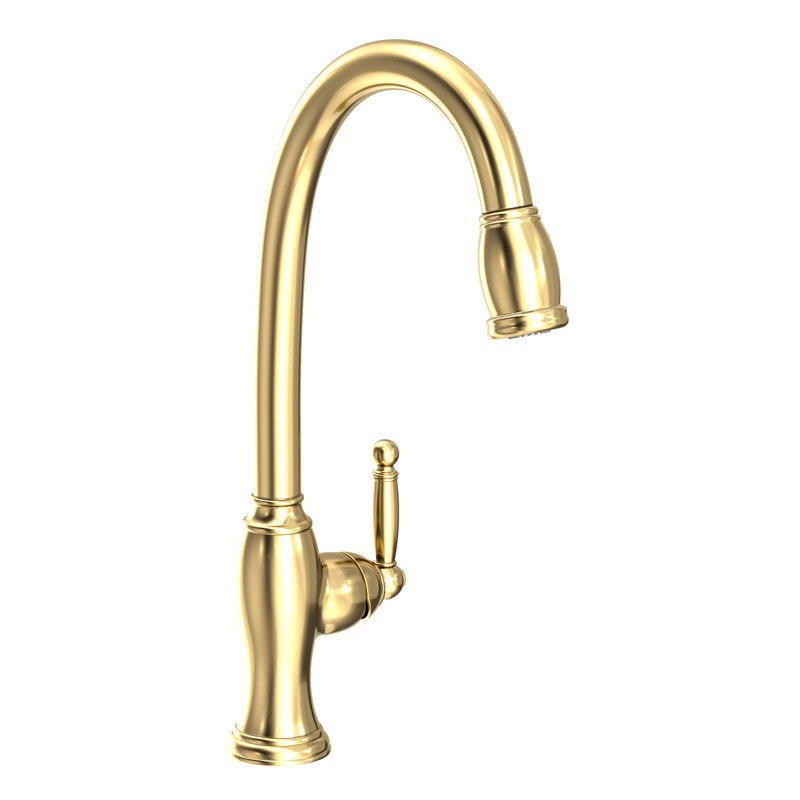 Nadya Single Handle Pull Down Kitchen Faucet, Forever Brass (PVD)