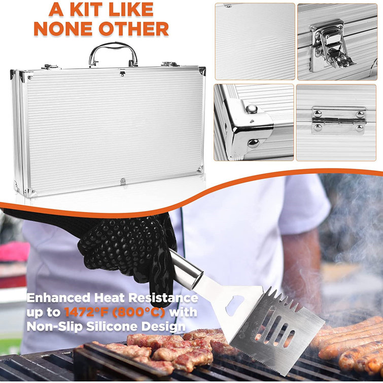 Commercial Chef 25 Piece Stainless Steel BBQ Grill Set