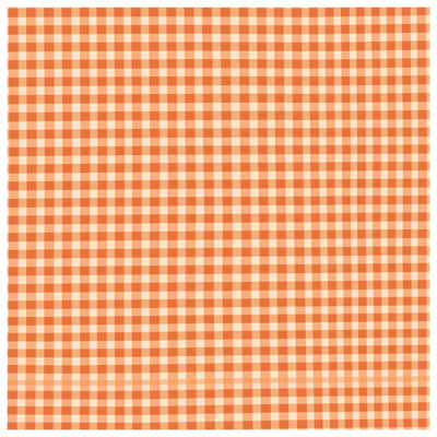 Orange White Gingham Quilted Bedspread All Sizes