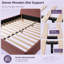Lit plateforme en tissu bouclé Kazuko avec tête de lit arquée.-966443489-966443491
