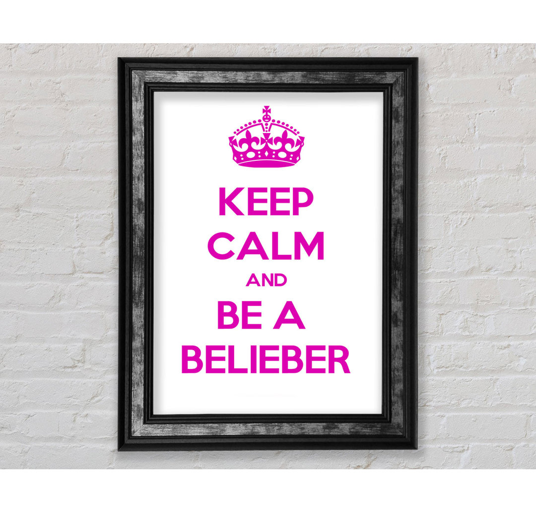 Musik Zitat Keep Calm Justin Bieber - Einzelbildrahmen Typografie