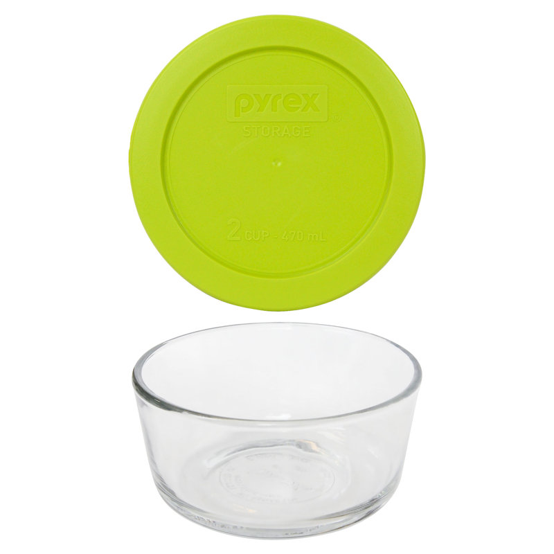 Bol en verre Pyrex 7200 et couvercle assorti 7200-PC, Vert Edamame