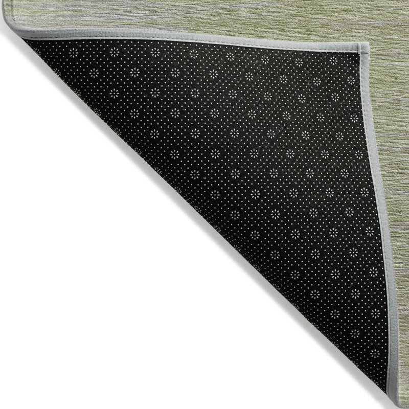 Tapis extérieur lavable abstrait vert sauge et artichaut 5 pi x 8 pi