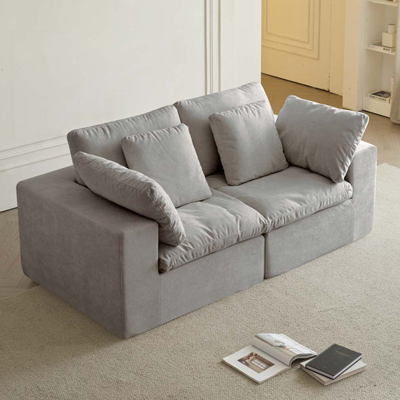 Modular Sectional Sofa, Light Gray