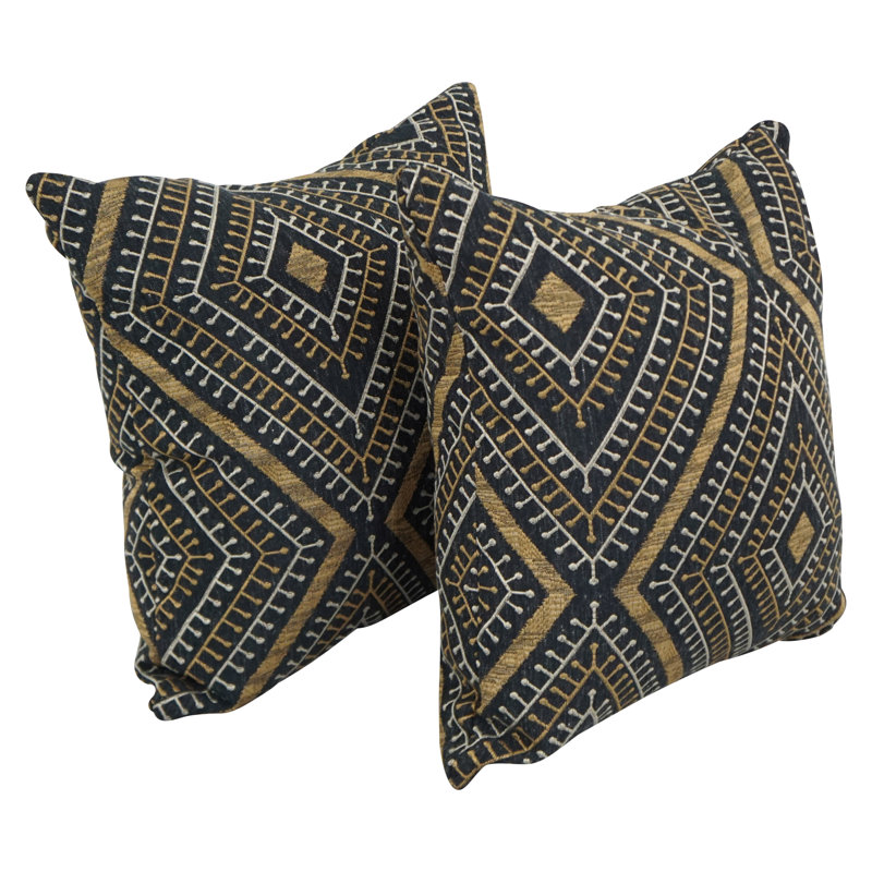 Geometric Reversible Throw Pillow, Tupelo Earth