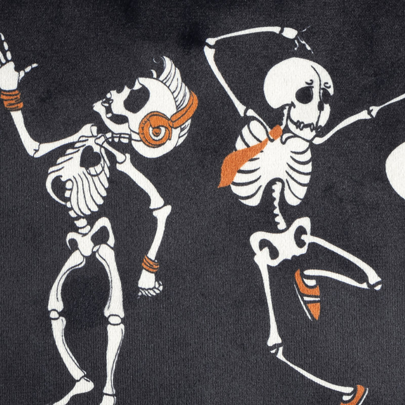 Rocking Skeleton Skeleton Square Throw