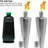 Sorbus 5 ft Set of 2 Stainless Oil Burning Cone Shape Steel Torch - Great for Backyard Decorating and Lawn Lighting