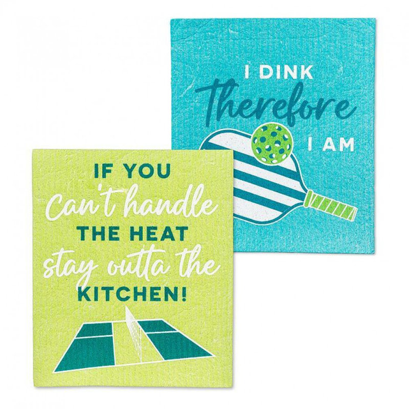 Set Of 2 Pickleball Themed Dishcloths
