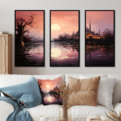 Islam Mosque At Dawn II - Islam Wall Art Print Set