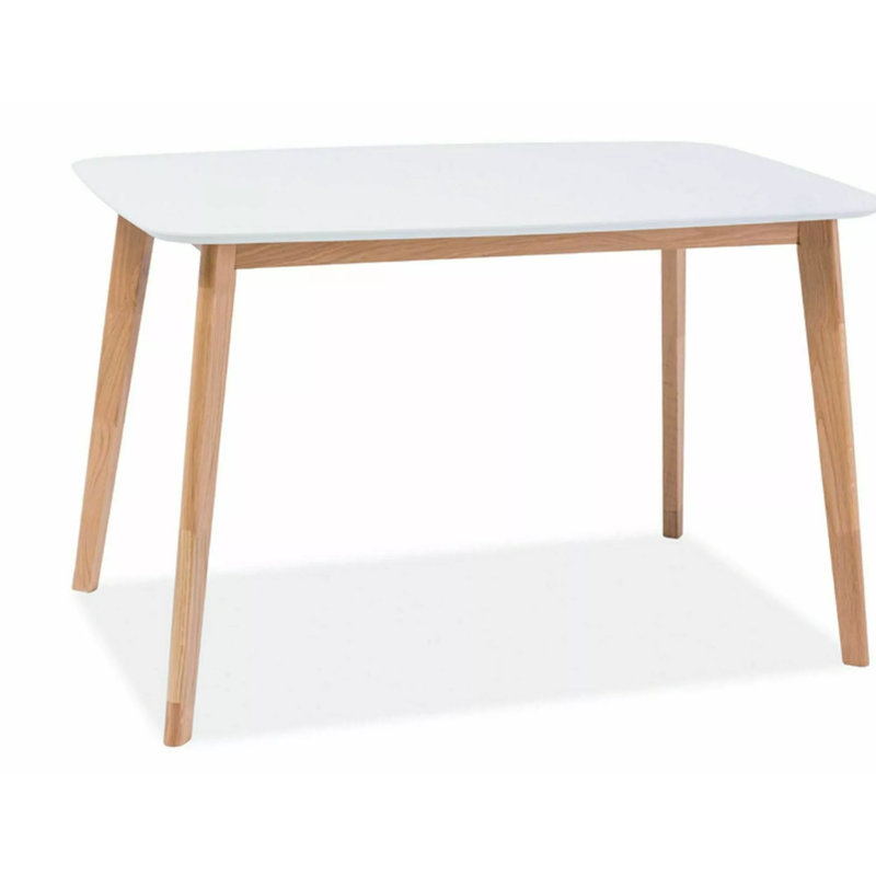 Maribeth Dining Table, oak, white, 120x75