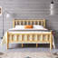Structure de lit de ferme de style rustique en pin massif de style rustique qui s'adapte aux matelas et aux sommiers-448755746