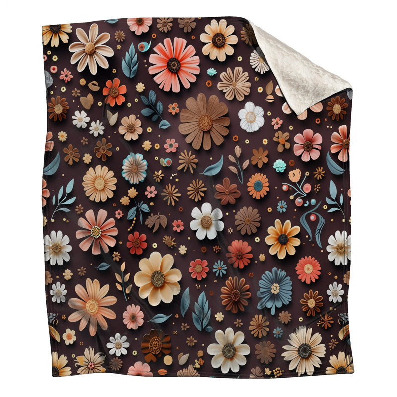 Jeté Floral, 60in W x 80in H
