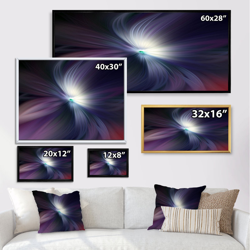 «Colorful Marbleized Swirl Abstract Leaf», impression sur toile, Cadre noir, L 12 po x H 8 po