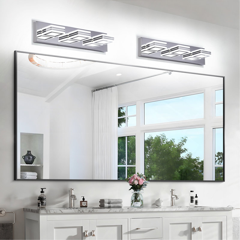 Éclairage de salle de bain moderne à DEL à intensité variable pour salle de bain à 3 lumières DEL, 19,7 po de largeur