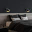 Lampe murale moderne noire, corps en métal, 6,3 x 10,6 x 7,9 pouces | Douille E14, 40 W maximum | Conception élégante IP20 pour le salon, la chambre à coucher et le bureau | Solution d'éclairage de maison élégante, ampoule non incluse-1536741139