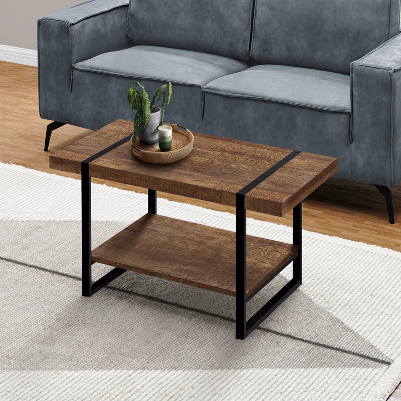 Table basse, d'appoint, cocktail, rectangulaire, L 48 po, métal