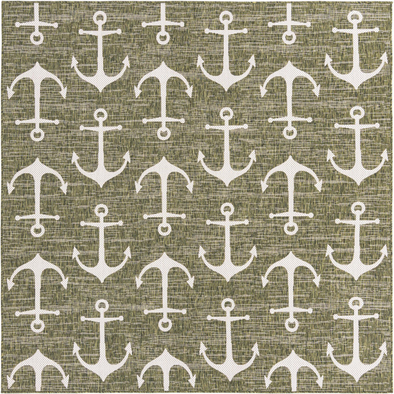 Tapis vert d'extérieur Ayton, Carré 7 pi 10 po
