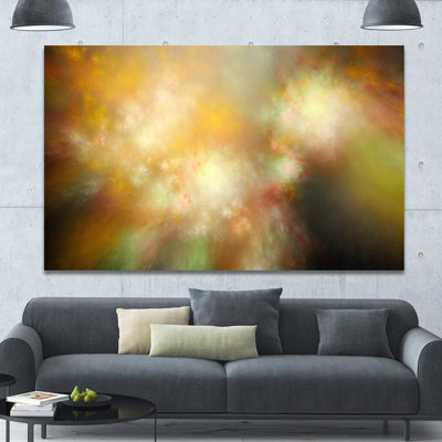 " Perfect Yellow Green Starry Sky "
