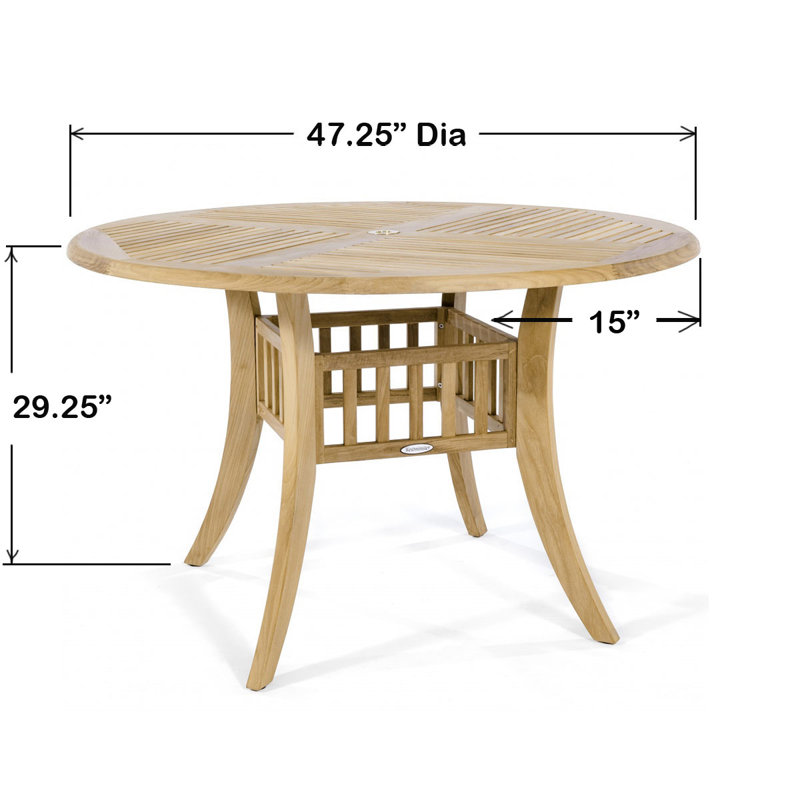 Outdoor Round Teak Dining Table