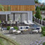Ensemble de patio 18 pièces en rotin avec coussins Sunbrella-70402856-70488600