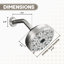 Ensemble de douche de remplacement pour pomme de douche ronde 10 fonctions et bec de baignoire 5 pouces-123458081