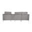 Convertible Sectional Corduroy  Sofa with Cupholders, USB,Three-seater-1716844597