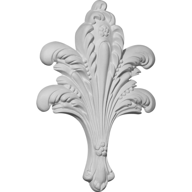 Leaf 8.75'' H x 6.25'' W x 0.75'' D Urethane Onlay Scroll