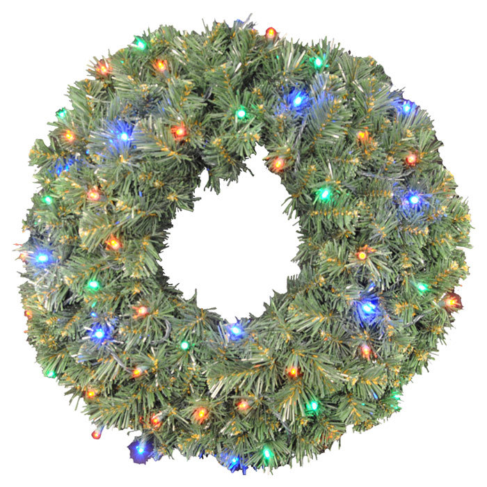 Couronne lumineuse en PVC, 36 po, Blanc chaud
