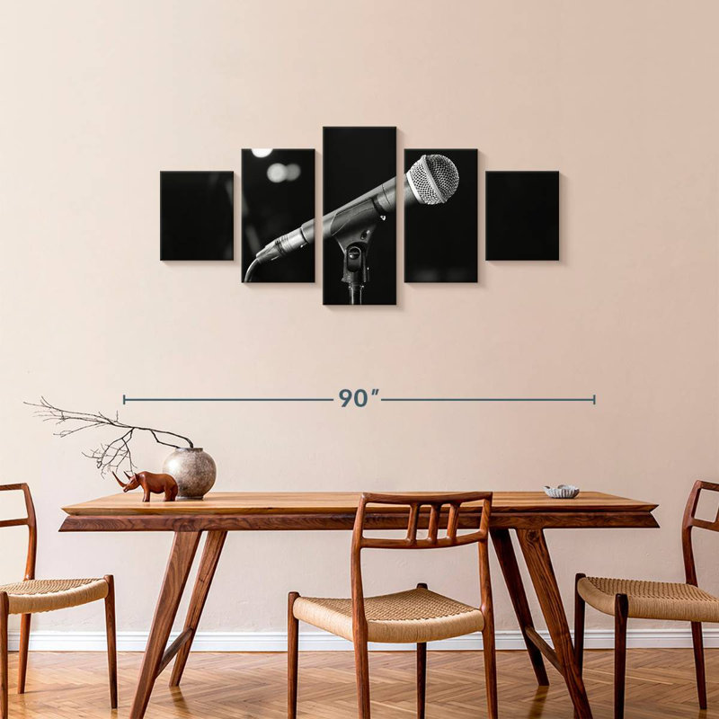 Microphone, 34" H x 74" W