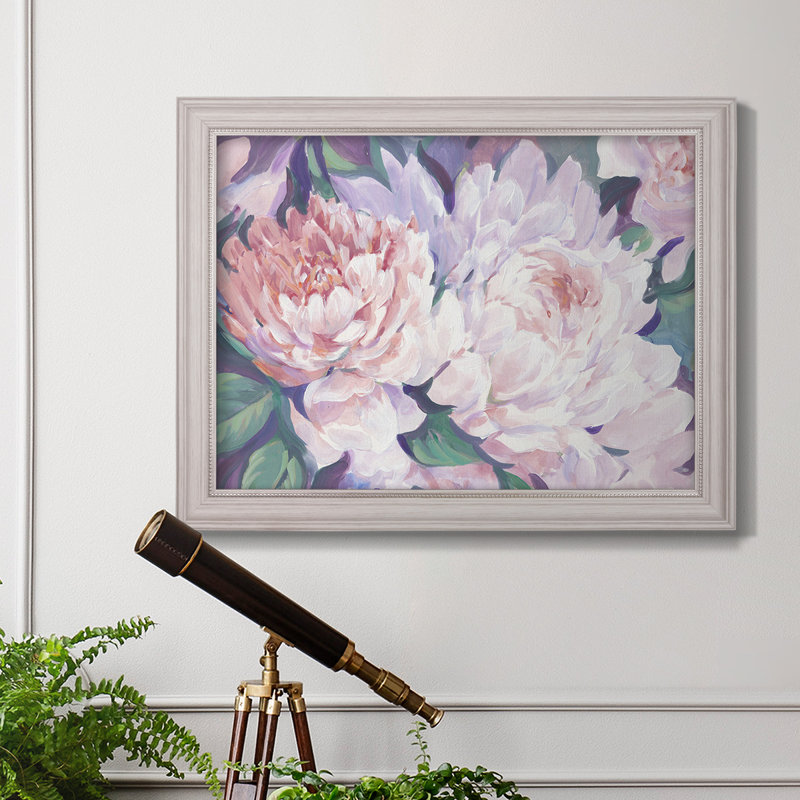 Pivoines en fleurs I, reproduction d'art sur toile, H 23 po x l 32 po x P 2,5 po